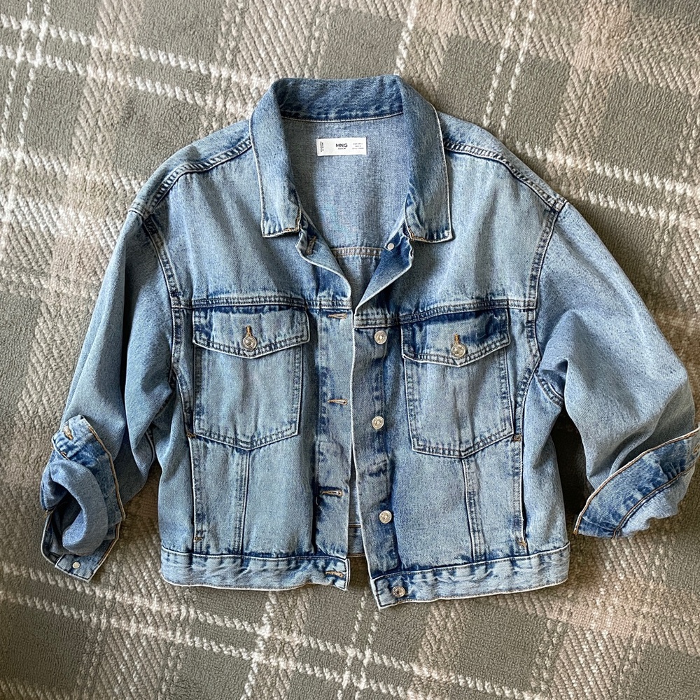 MANGO oversized denim jacket L